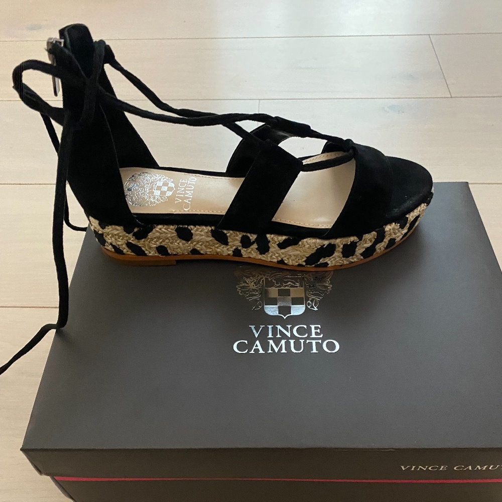 Vince Canute black suede sandal size 7